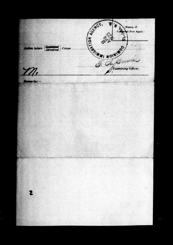 Title: Ocean Arrivals, Form 30A, 1919-1924 - Mikan Number: 161349 - Microform: t-15229