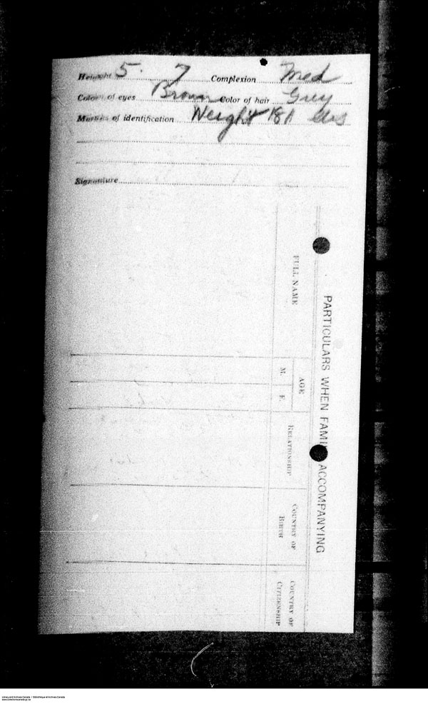 Title: Border Entry, Form 30, 1919-1924 - Mikan Number: 161377 - Microform: t-15250