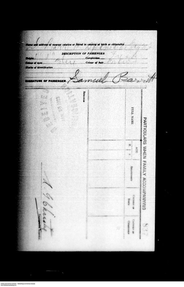 Title: Border Entry, Form 30, 1919-1924 - Mikan Number: 161377 - Microform: t-15253