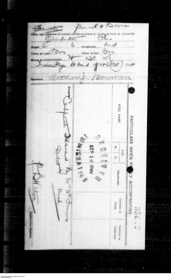 Title: Border Entry, Form 30, 1919-1924 - Mikan Number: 161377 - Microform: t-15259