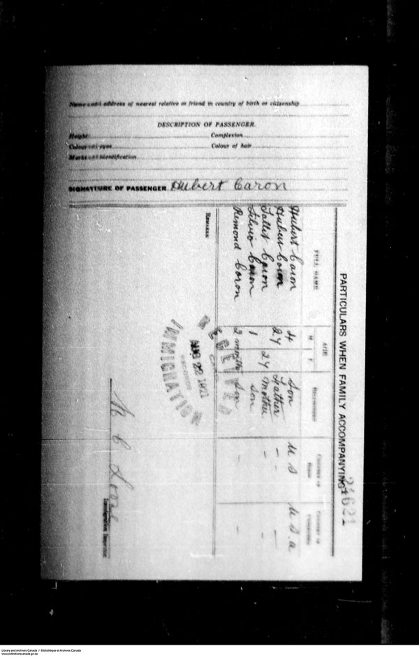 Title: Border Entry, Form 30, 1919-1924 - Mikan Number: 161377 - Microform: t-15264