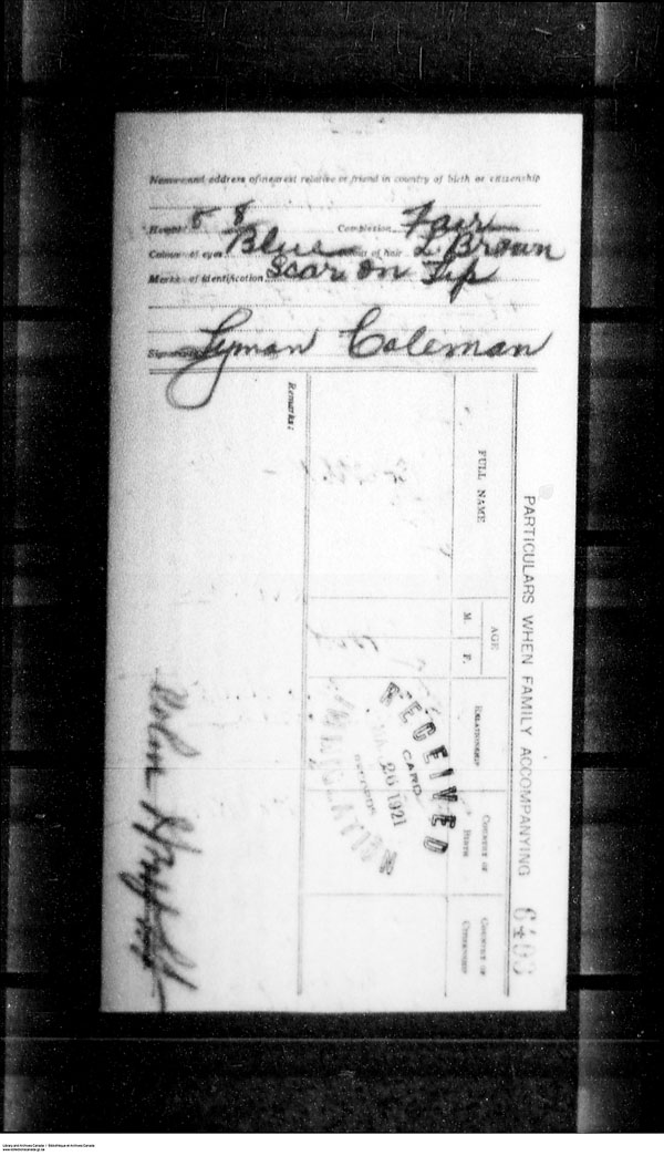 Title: Border Entry, Form 30, 1919-1924 - Mikan Number: 161377 - Microform: t-15267