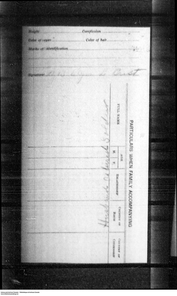 Title: Border Entry, Form 30, 1919-1924 - Mikan Number: 161377 - Microform: t-15269