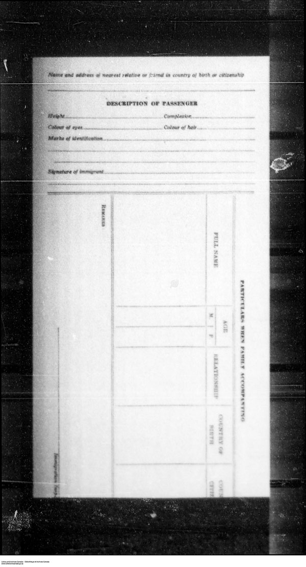 Title: Border Entry, Form 30, 1919-1924 - Mikan Number: 161377 - Microform: t-15274