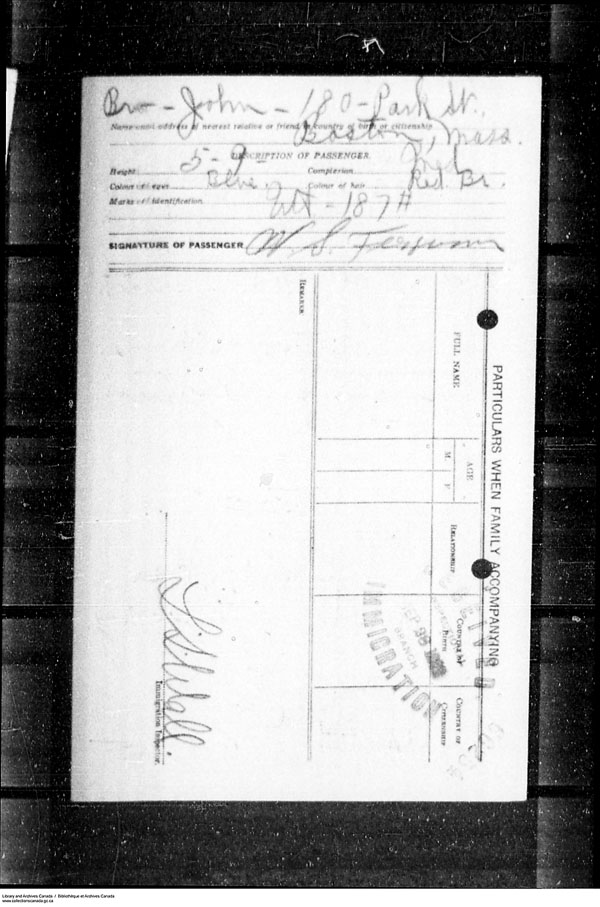 Title: Border Entry, Form 30, 1919-1924 - Mikan Number: 161377 - Microform: t-15278
