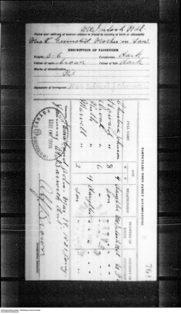 Title: Border Entry, Form 30, 1919-1924 - Mikan Number: 161377 - Microform: t-15293