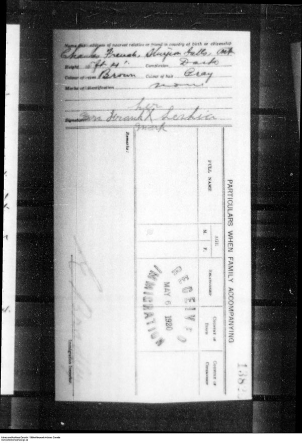 Title: Border Entry, Form 30, 1919-1924 - Mikan Number: 161377 - Microform: t-15300
