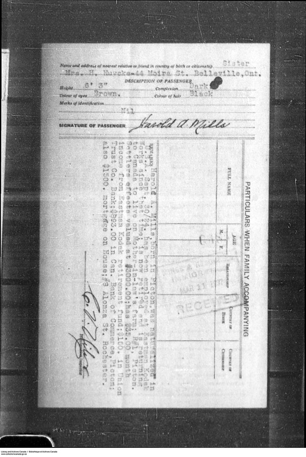 Title: Border Entry, Form 30, 1919-1924 - Mikan Number: 161377 - Microform: t-15310