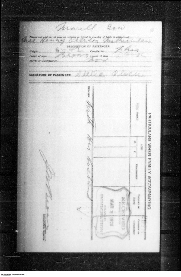 Title: Border Entry, Form 30, 1919-1924 - Mikan Number: 161377 - Microform: t-15315
