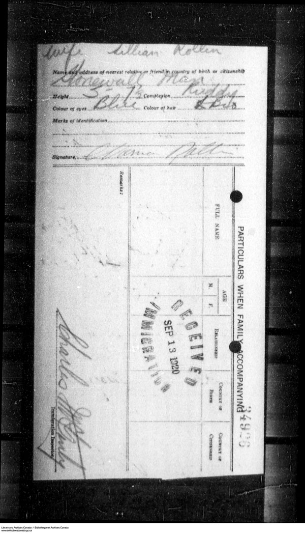 Title: Border Entry, Form 30, 1919-1924 - Mikan Number: 161377 - Microform: t-15324