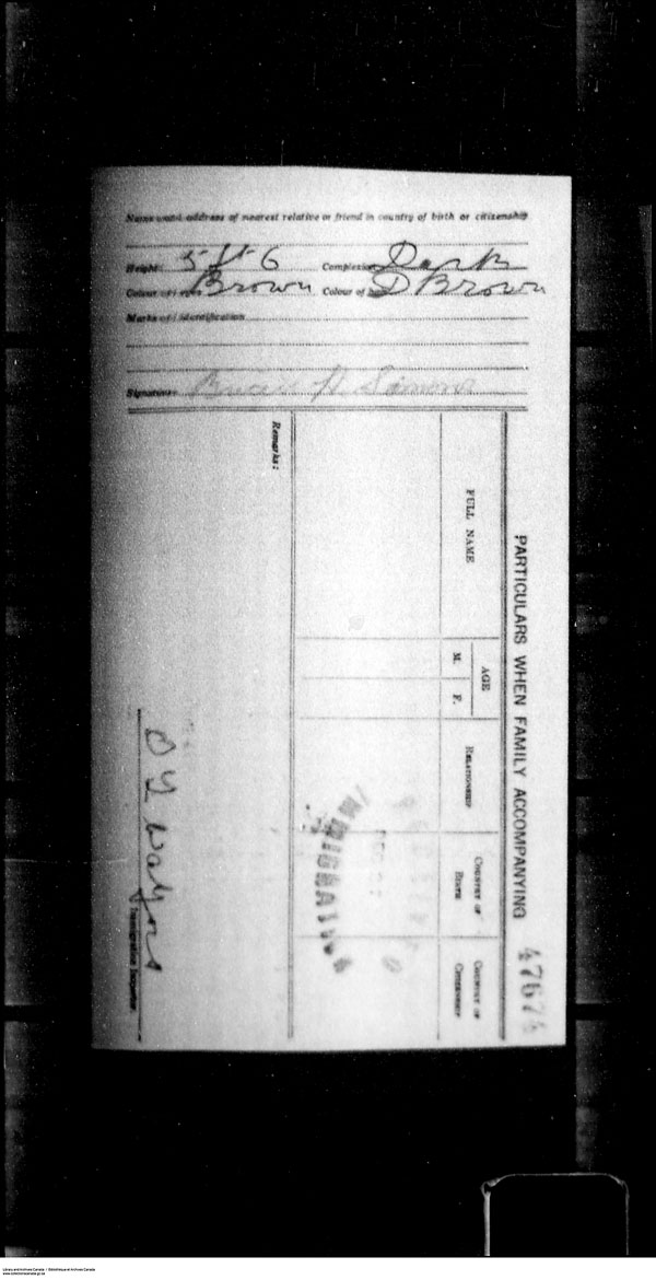 Title: Border Entry, Form 30, 1919-1924 - Mikan Number: 161377 - Microform: t-15328