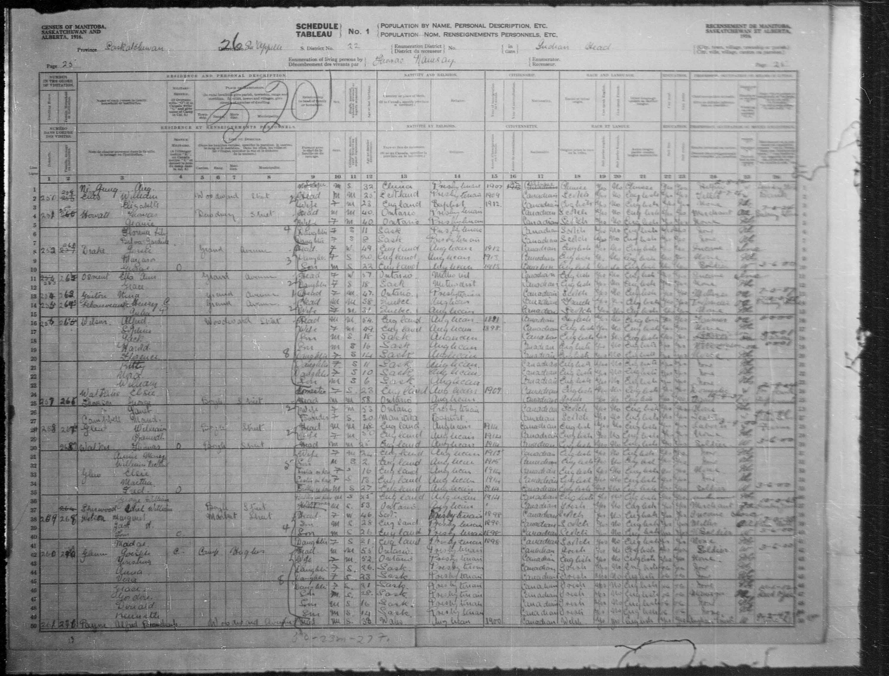 Title: Census of the Prairie Provinces, 1916 - Mikan Number: 3800575 - Microform: t-21942