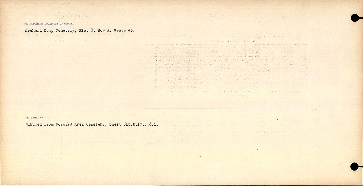Titre : Registres de circonstances du dcs, Premire Guerre mondiale - N d'enregistrement Mikan : 46246 - Microforme : 31829_B016691
