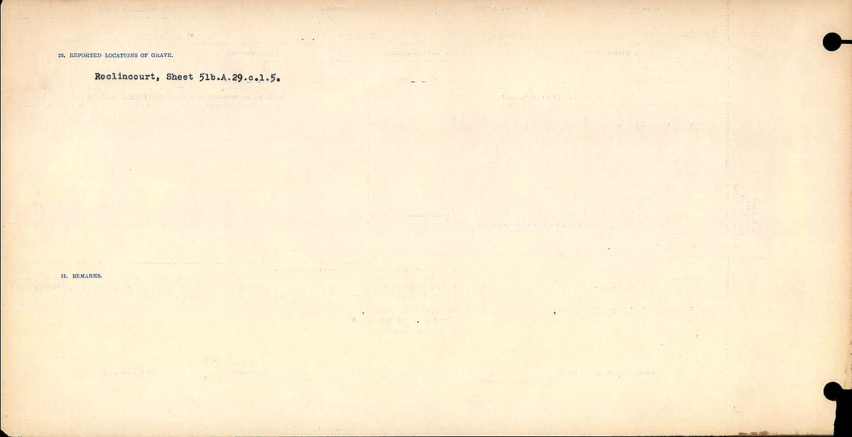 Title: Circumstances of Death Registers, First World War - Mikan Number: 46246 - Microform: 31829_B016699