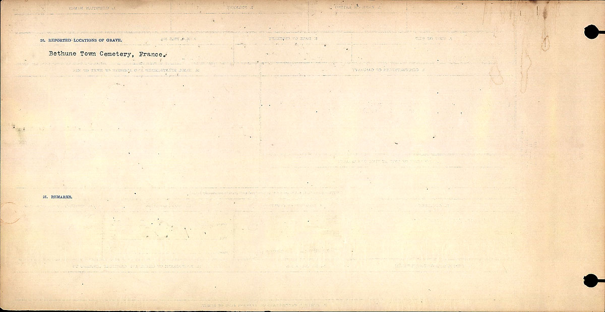 Title: Circumstances of Death Registers, First World War - Mikan Number: 46246 - Microform: 31829_B016711