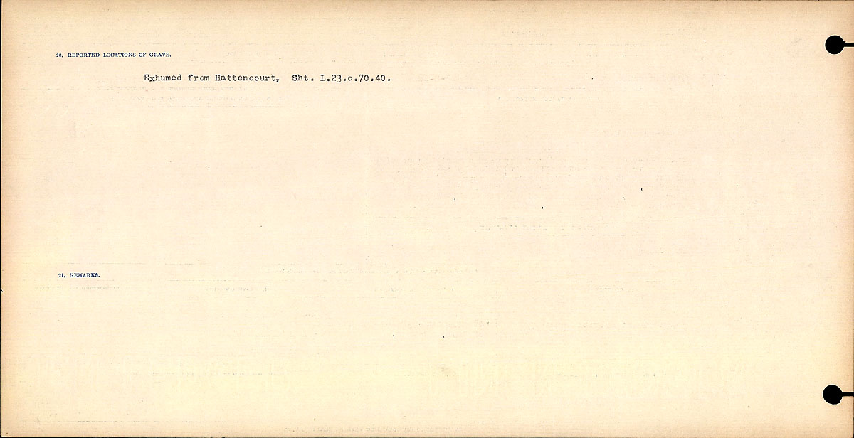 Title: Circumstances of Death Registers, First World War - Mikan Number: 46246 - Microform: 31829_B016719