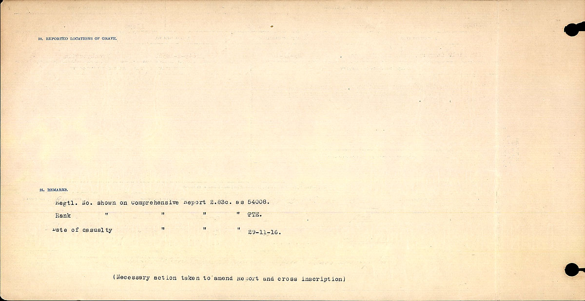 Title: Circumstances of Death Registers, First World War - Mikan Number: 46246 - Microform: 31829_B016724