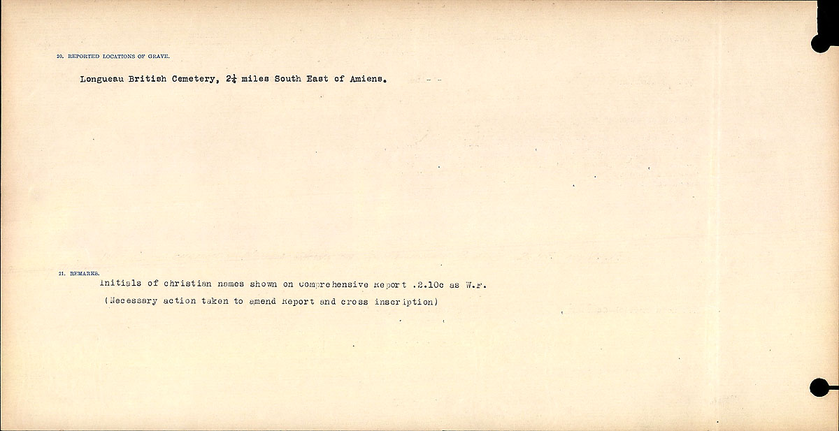 Title: Circumstances of Death Registers, First World War - Mikan Number: 46246 - Microform: 31829_B016728