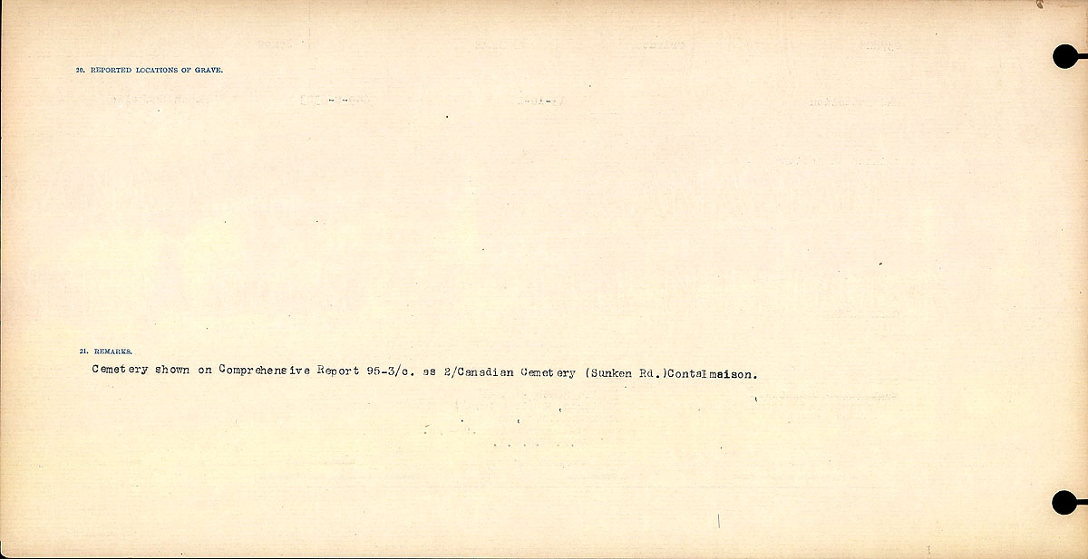 Title: Circumstances of Death Registers, First World War - Mikan Number: 46246 - Microform: 31829_B016729