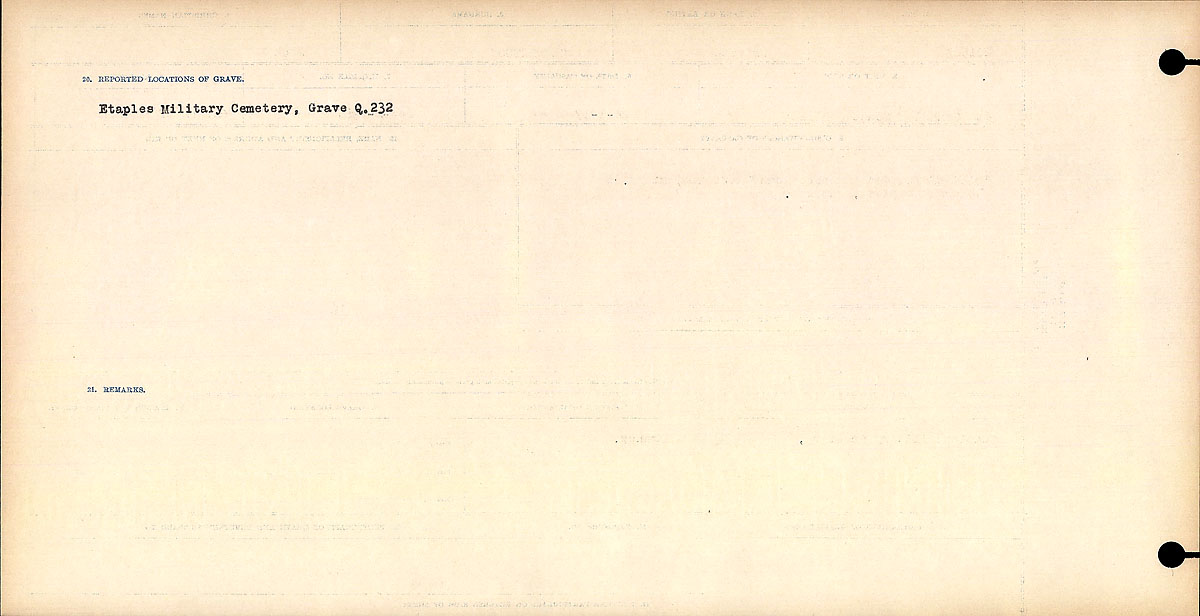 Title: Circumstances of Death Registers, First World War - Mikan Number: 46246 - Microform: 31829_B016730