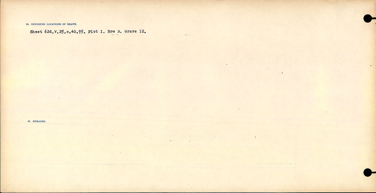 Title: Circumstances of Death Registers, First World War - Mikan Number: 46246 - Microform: 31829_B016735