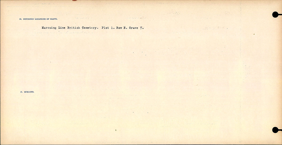 Title: Circumstances of Death Registers, First World War - Mikan Number: 46246 - Microform: 31829_B016741