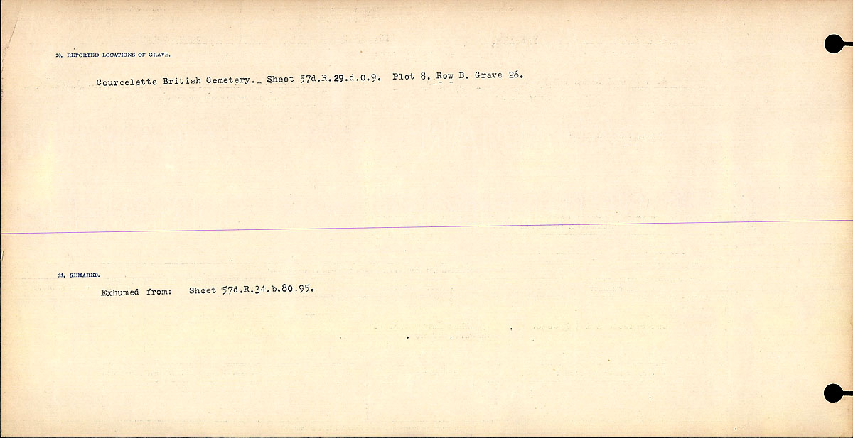 Title: Circumstances of Death Registers, First World War - Mikan Number: 46246 - Microform: 31829_B016751