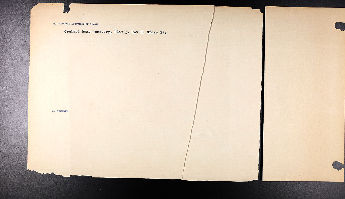 Title: Circumstances of Death Registers, First World War - Mikan Number: 46246 - Microform: 31829_B016754