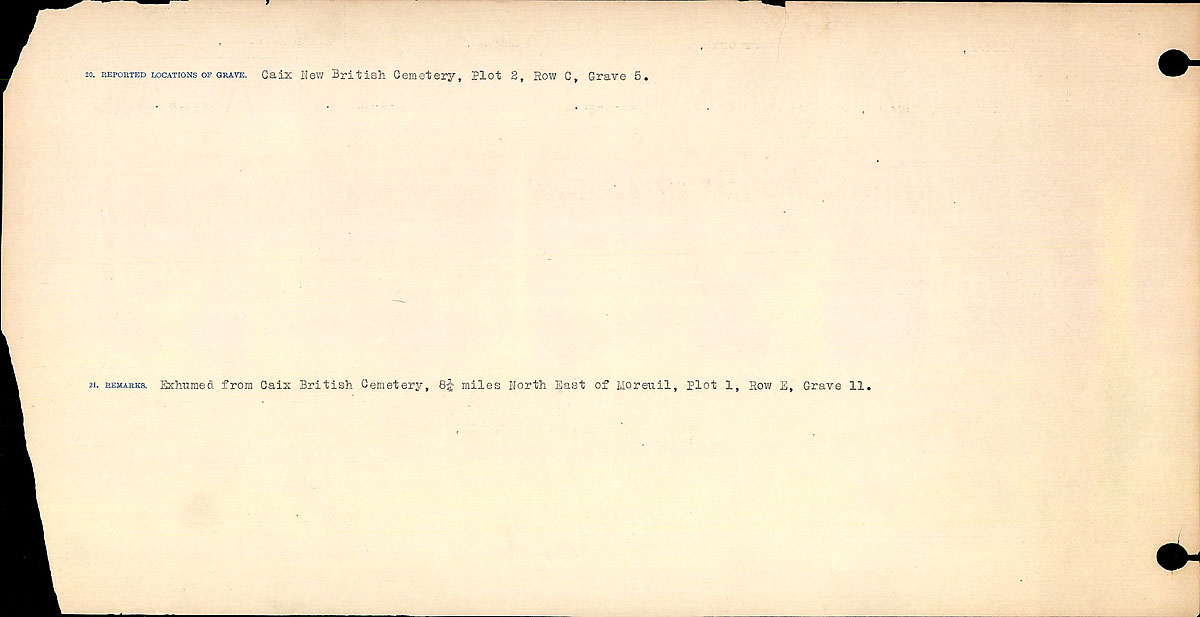 Title: Circumstances of Death Registers, First World War - Mikan Number: 46246 - Microform: 31829_B016756
