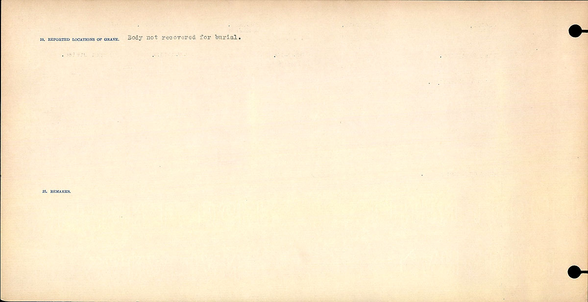 Title: Circumstances of Death Registers, First World War - Mikan Number: 46246 - Microform: 31829_B016758