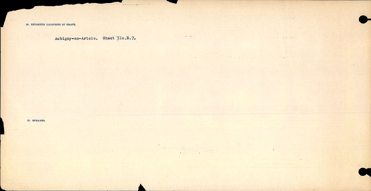 Titre : Registres de circonstances du dcs, Premire Guerre mondiale - N d'enregistrement Mikan : 46246 - Microforme : 31829_B016763