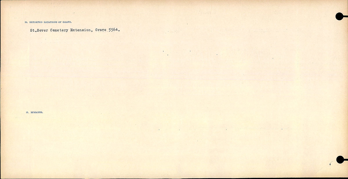 Title: Circumstances of Death Registers, First World War - Mikan Number: 46246 - Microform: 31829_B016766