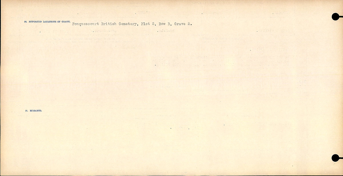 Title: Circumstances of Death Registers, First World War - Mikan Number: 46246 - Microform: 31829_B016766