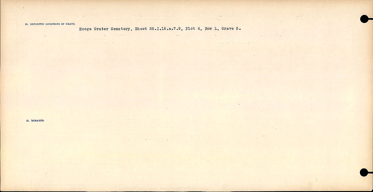 Title: Circumstances of Death Registers, First World War - Mikan Number: 46246 - Microform: 31829_B016768