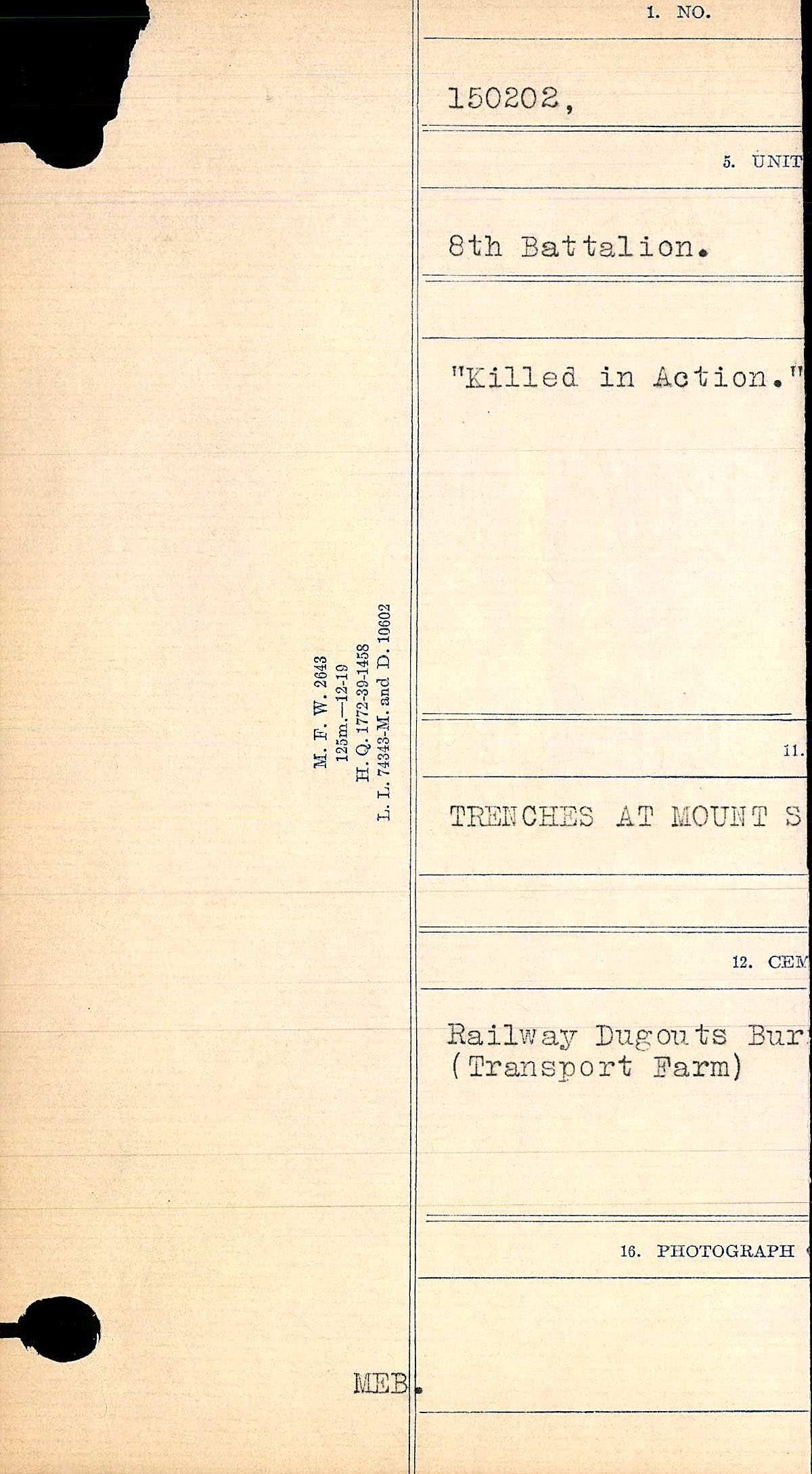 Title: Circumstances of Death Registers, First World War - Mikan Number: 46246 - Microform: 31829_B016769