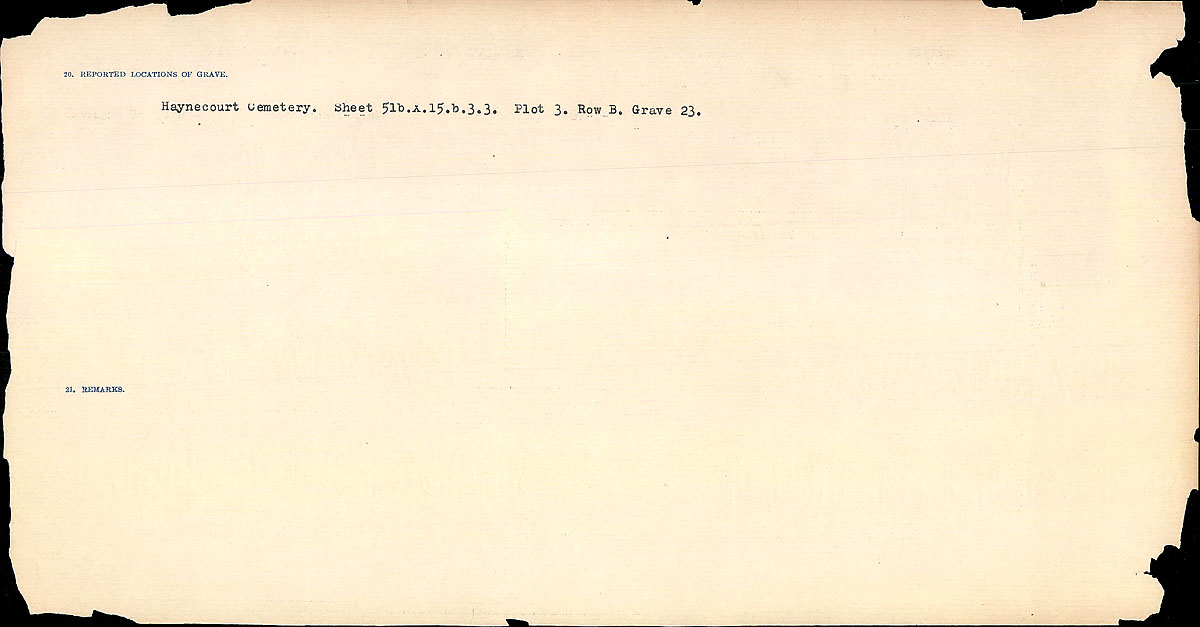 Title: Circumstances of Death Registers, First World War - Mikan Number: 46246 - Microform: 31829_B034748