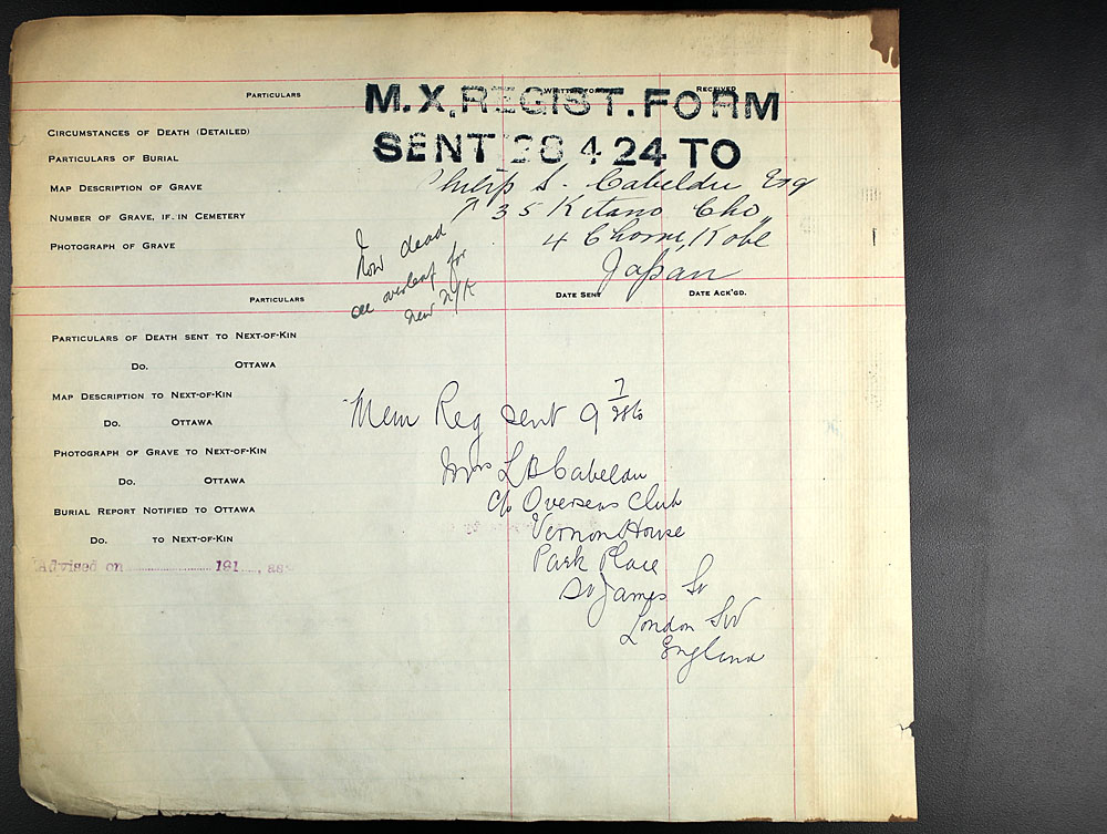 Titre : Registres de spultures de guerre du Commonwealth, Premire Guerre mondiale - N d'enregistrement Mikan : 46246 - Microforme : 31830_B016591