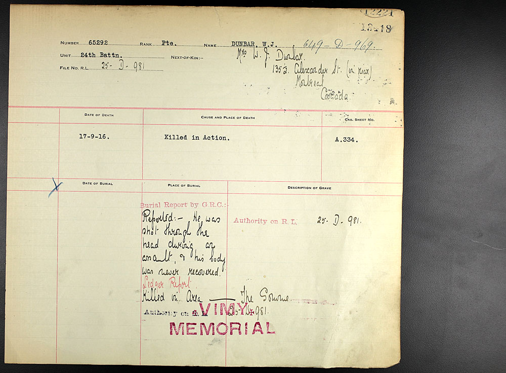 Titre : Registres de spultures de guerre du Commonwealth, Premire Guerre mondiale - N d'enregistrement Mikan : 46246 - Microforme : 31830_B016598