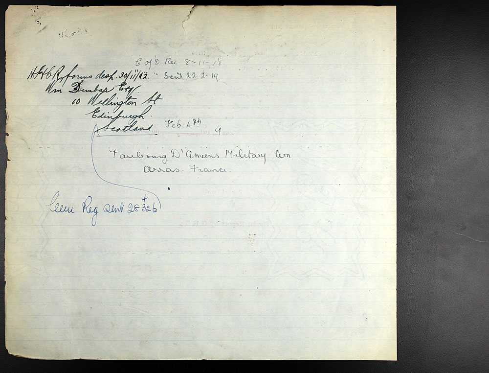 Title: Commonwealth War Graves Registers, First World War - Mikan Number: 46246 - Microform: 31830_B016598