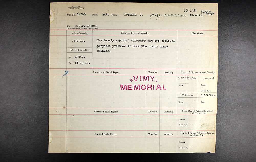 Titre : Registres de spultures de guerre du Commonwealth, Premire Guerre mondiale - N d'enregistrement Mikan : 46246 - Microforme : 31830_B016599