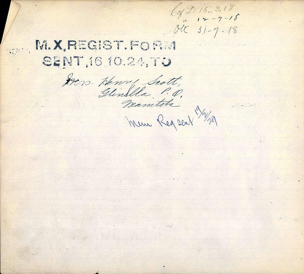 Titre : Registres de spultures de guerre du Commonwealth, Premire Guerre mondiale - N d'enregistrement Mikan : 46246 - Microforme : 31830_B016627