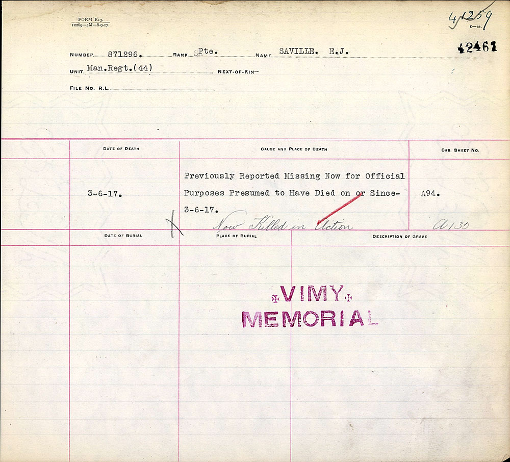 Titre : Registres de spultures de guerre du Commonwealth, Premire Guerre mondiale - N d'enregistrement Mikan : 46246 - Microforme : 31830_B016640