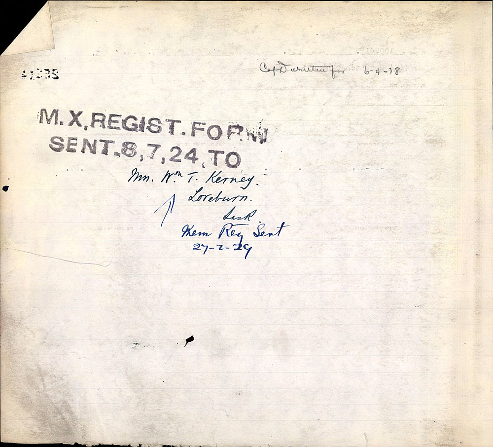 Title: Commonwealth War Graves Registers, First World War - Mikan Number: 46246 - Microform: 31830_B034449