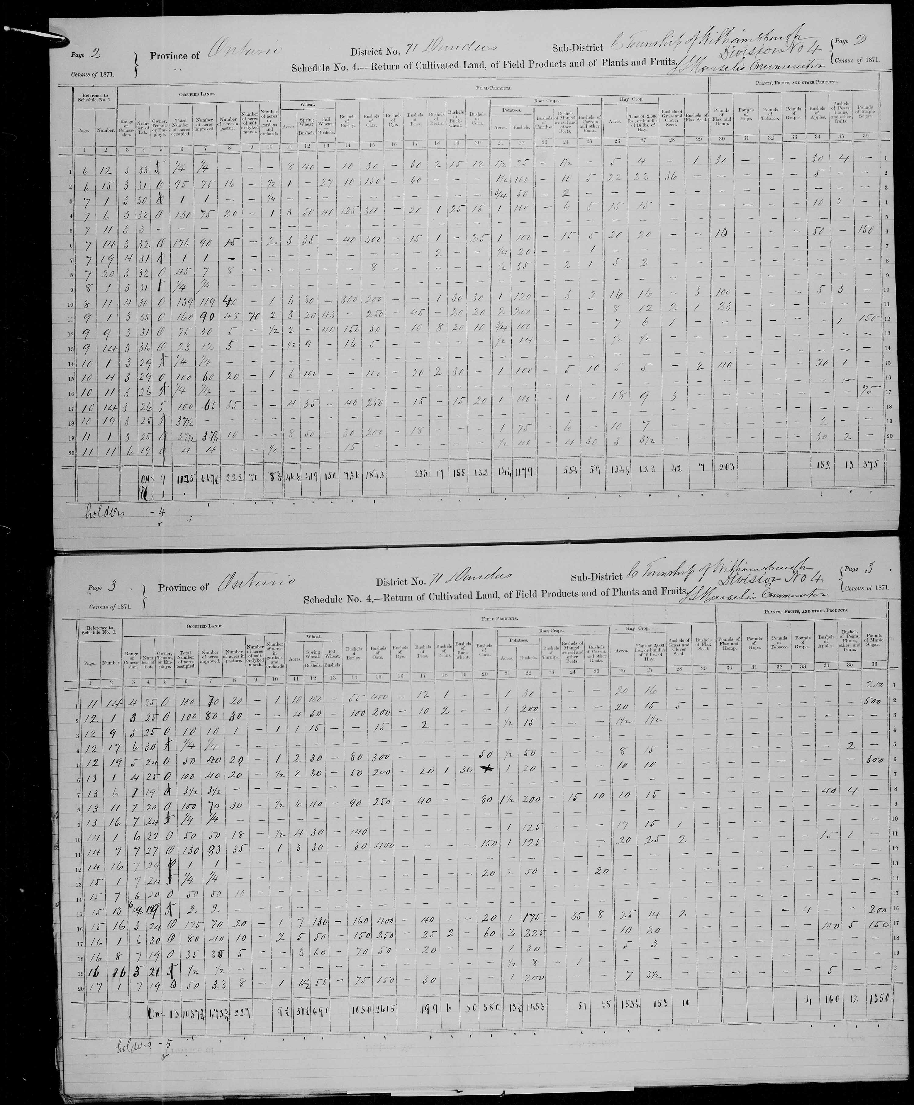 Title: Census of Canada, 1871 - Mikan Number: 142105 - Microform: c-10006