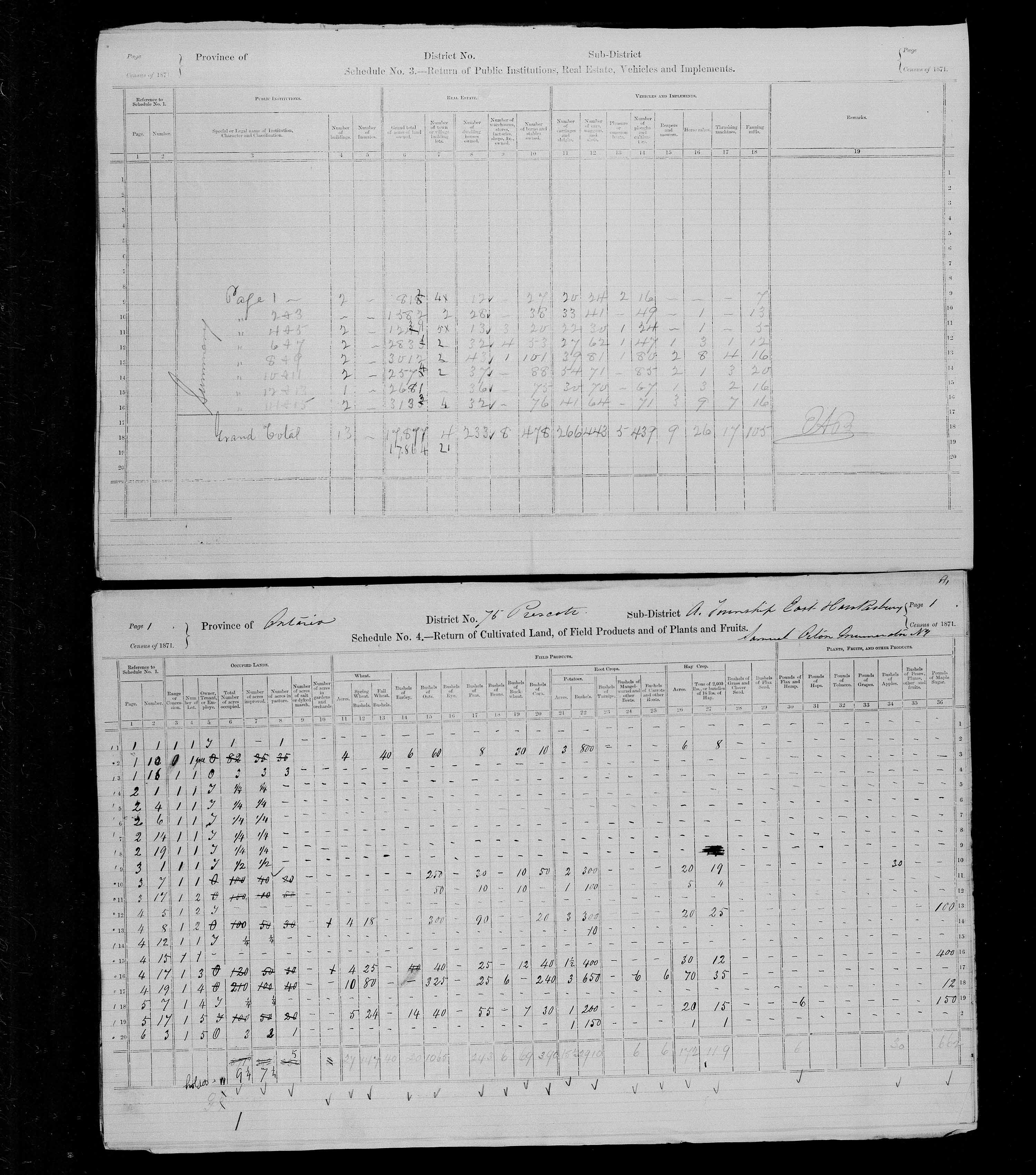 Title: Census of Canada, 1871 - Mikan Number: 142105 - Microform: c-10010