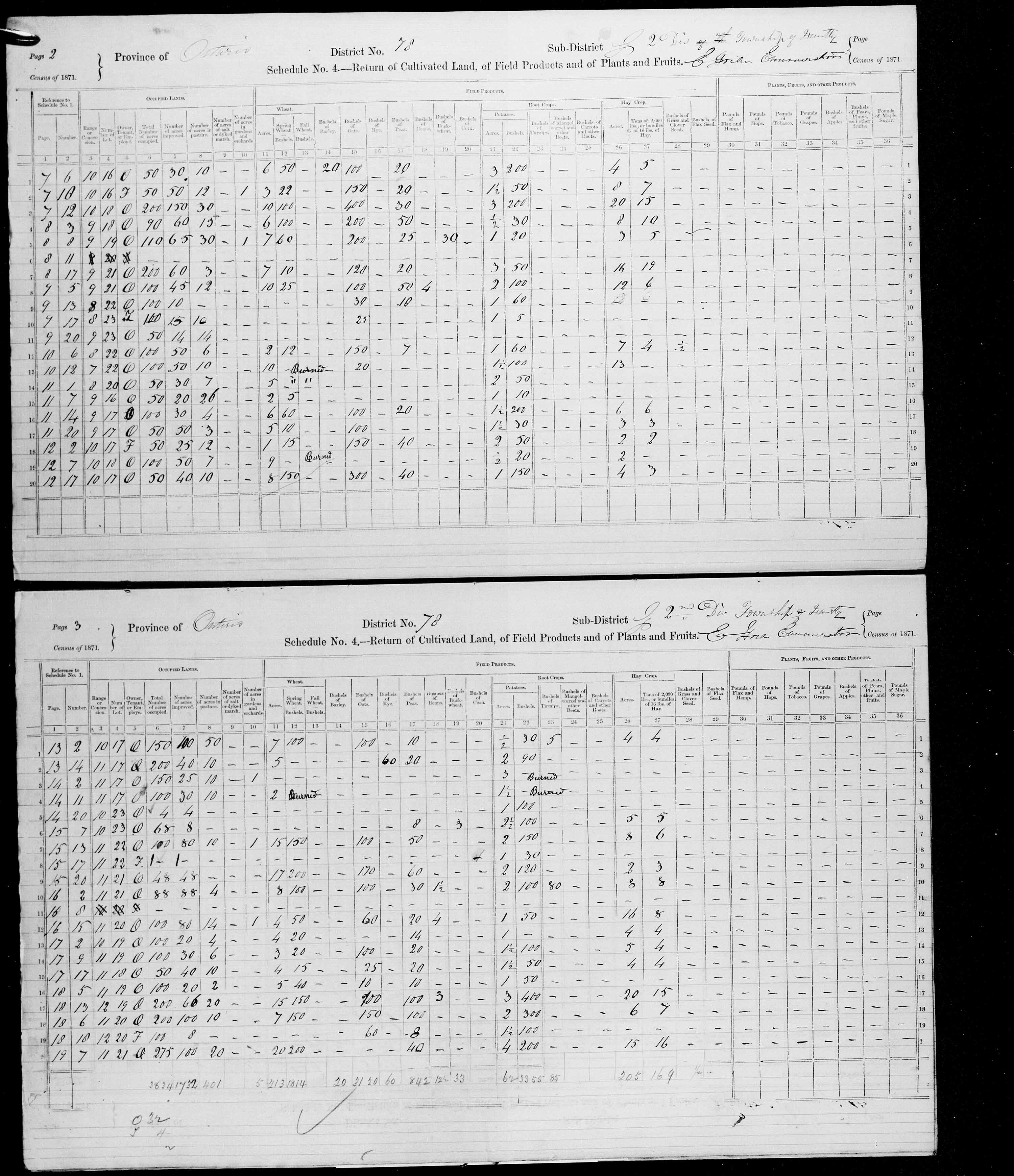 Title: Census of Canada, 1871 - Mikan Number: 142105 - Microform: c-10016