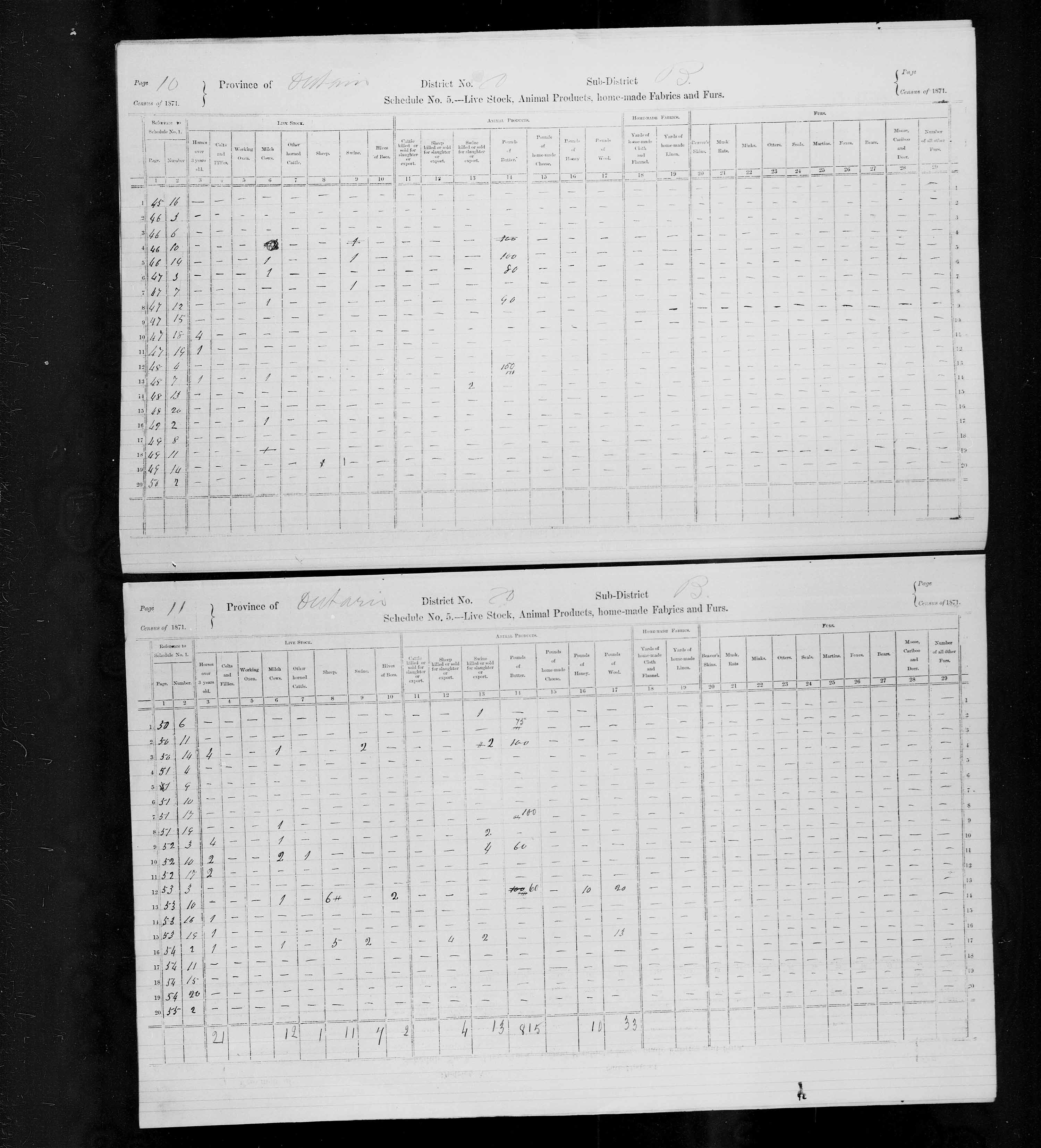 Title: Census of Canada, 1871 - Mikan Number: 142105 - Microform: c-10018