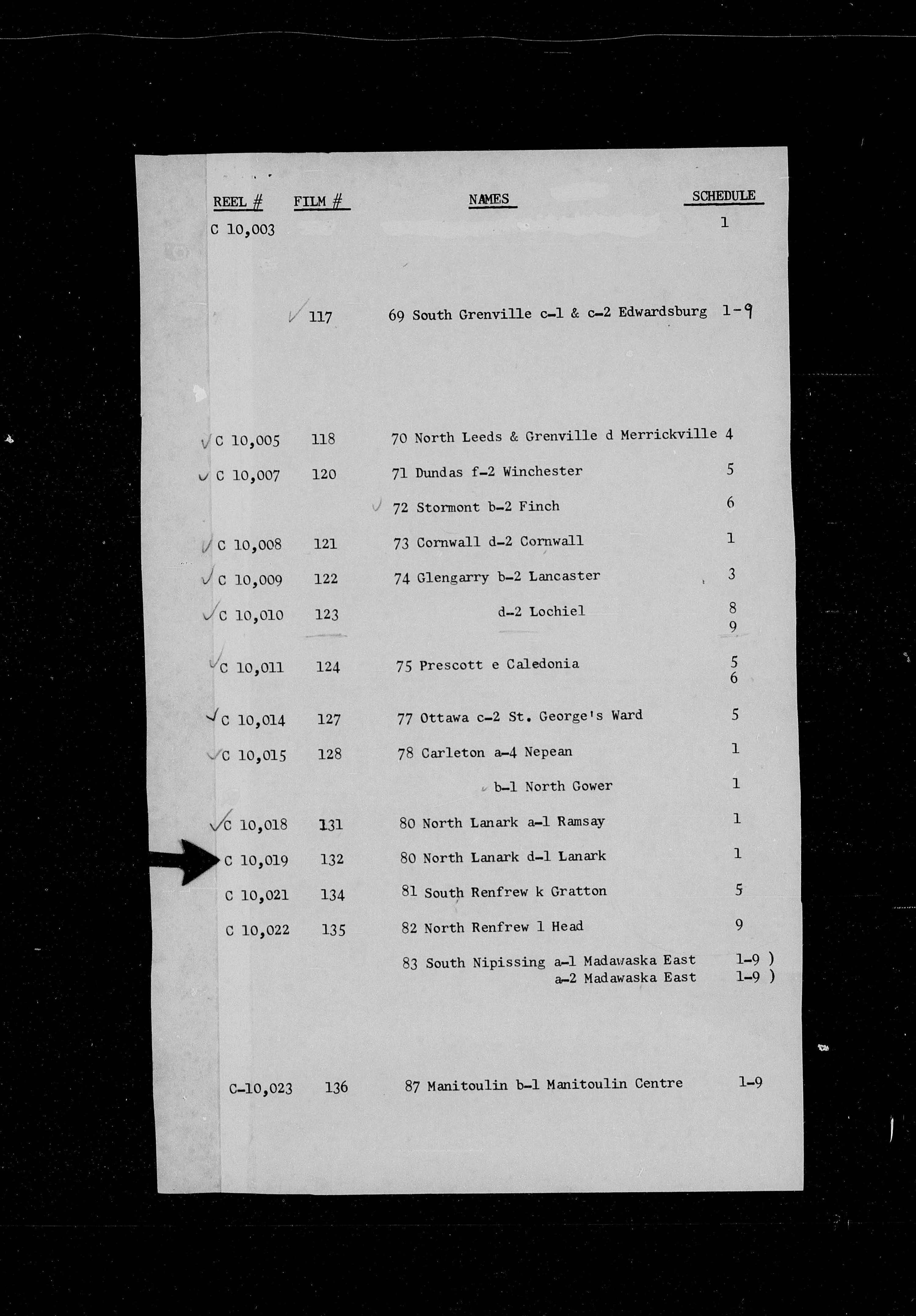 Title: Census of Canada, 1871 - Mikan Number: 142105 - Microform: c-10019