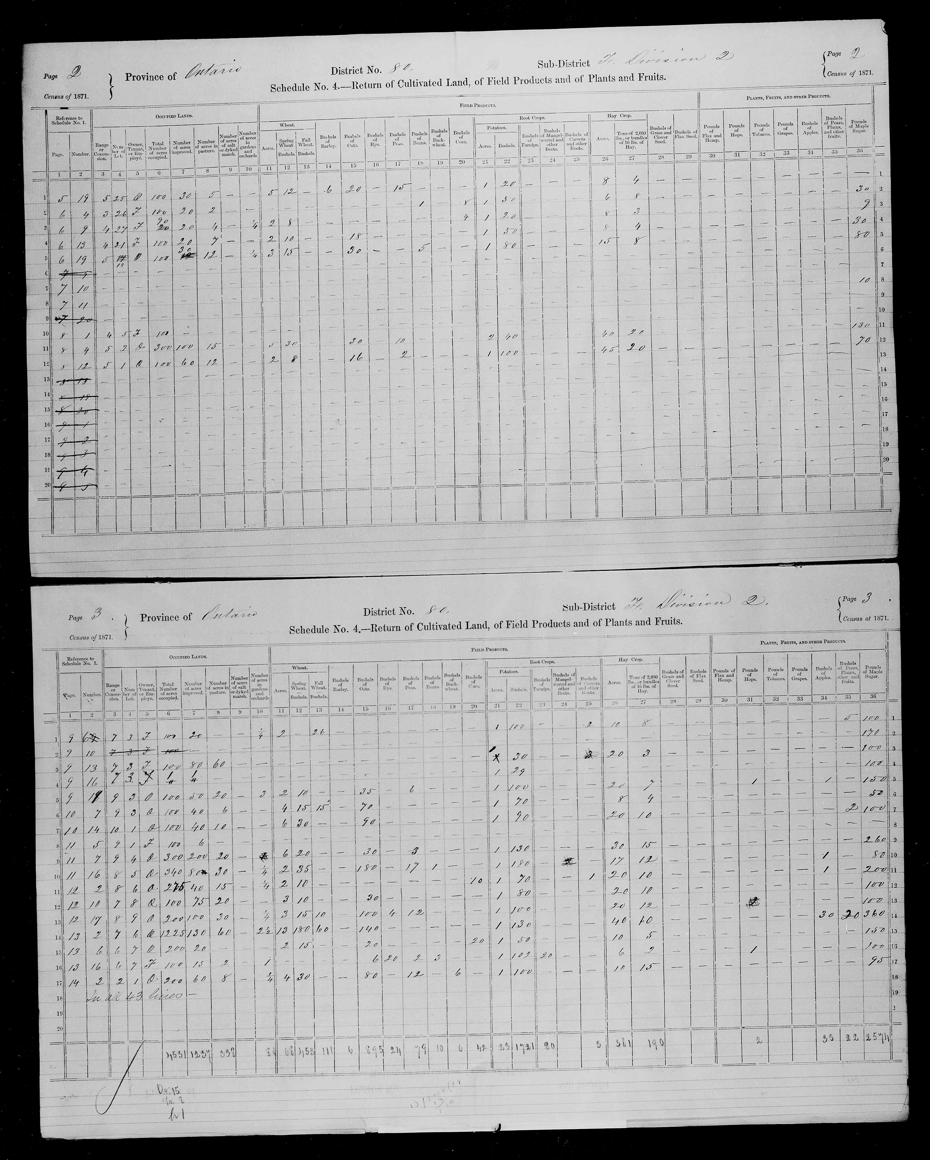 Title: Census of Canada, 1871 - Mikan Number: 142105 - Microform: c-10019