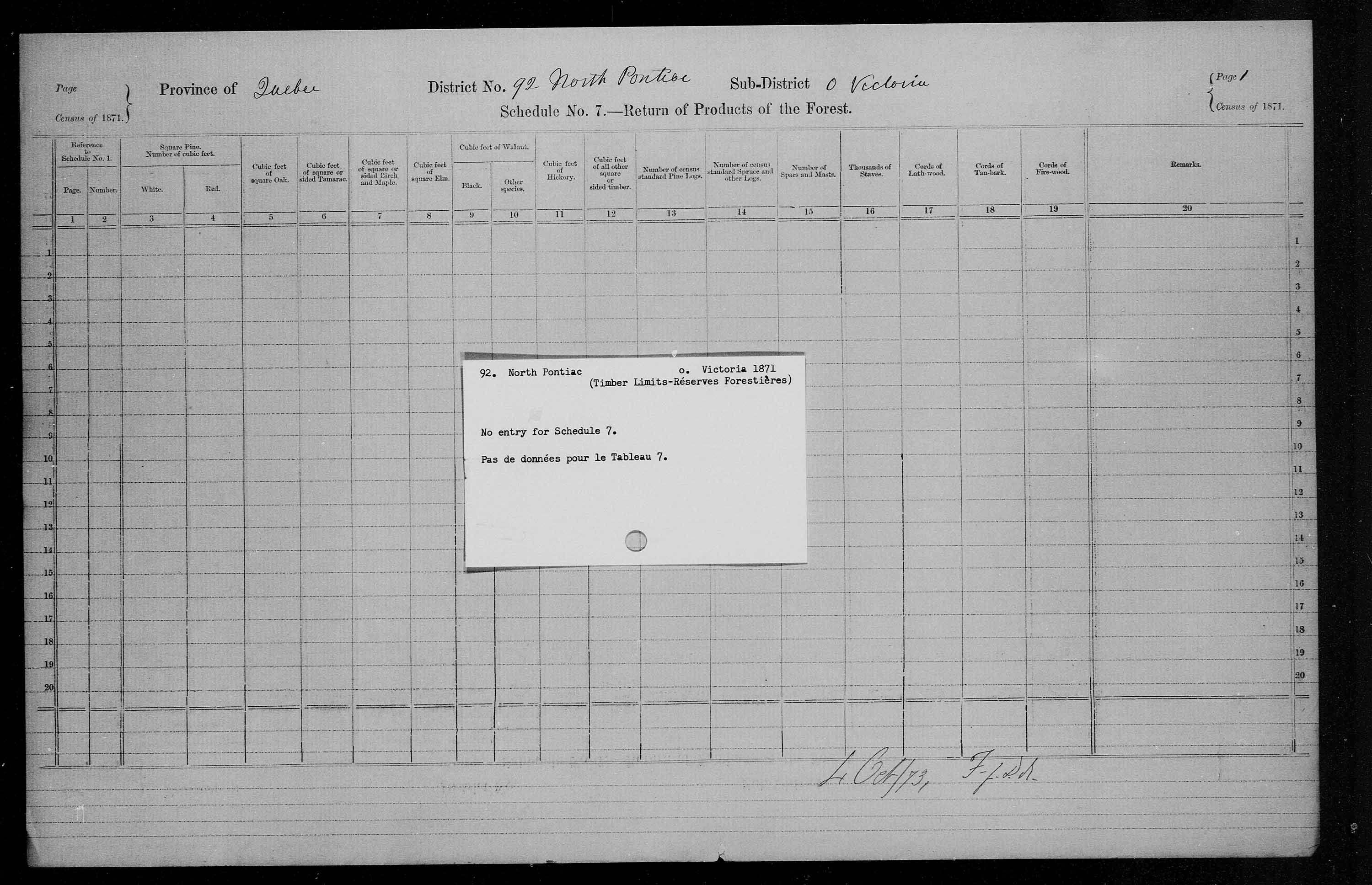 Title: Census of Canada, 1871 - Mikan Number: 142105 - Microform: c-10025